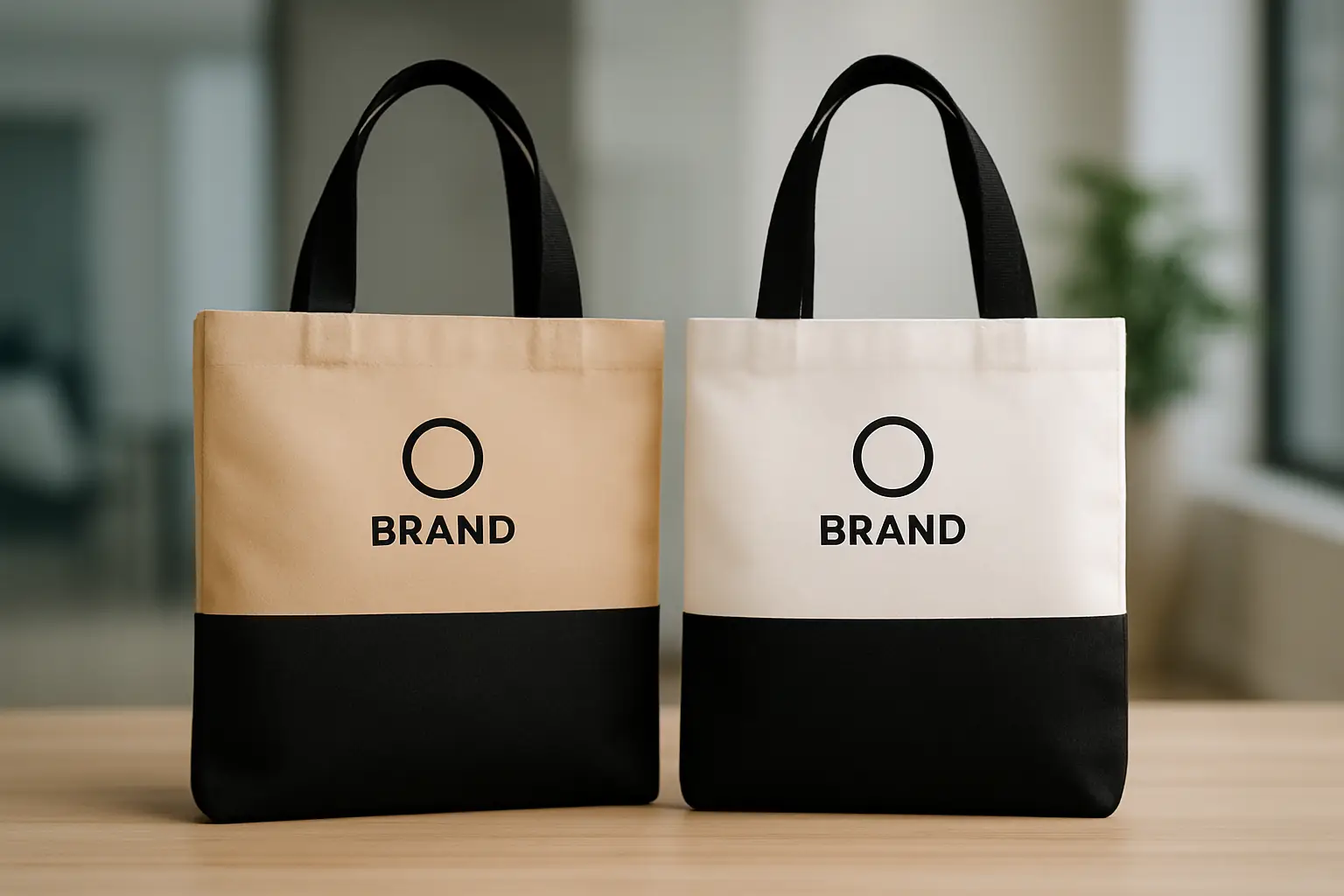 Bolsas bicolor con logo: tu marca en dos tonos