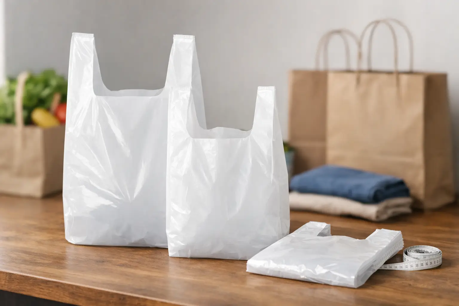 Guía de tamaños para bolsa tipo camiseta