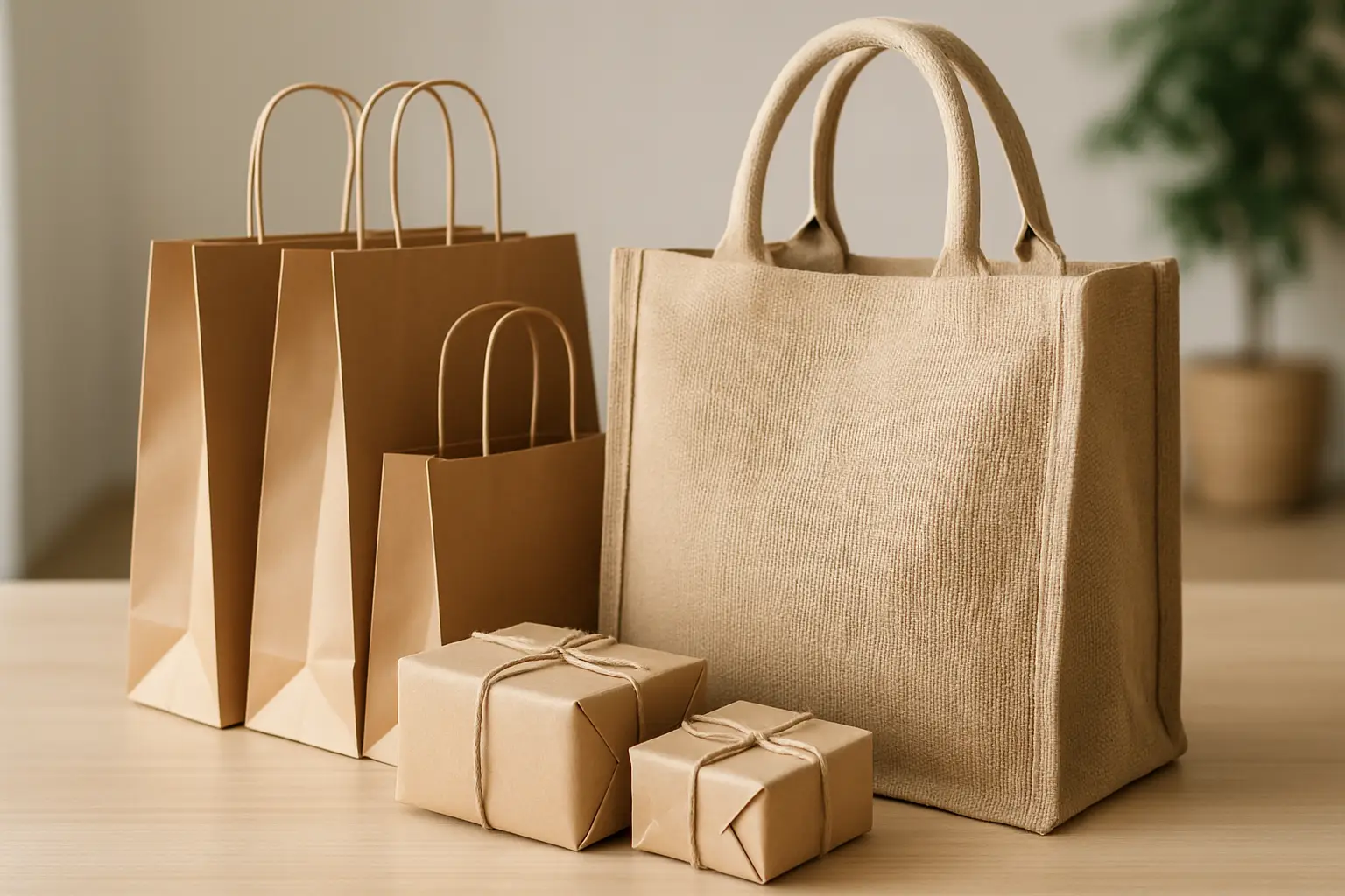 Packaging premium con bolsas ecológicas